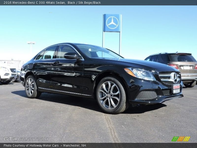 Black / Silk Beige/Black 2016 Mercedes-Benz C 300 4Matic Sedan