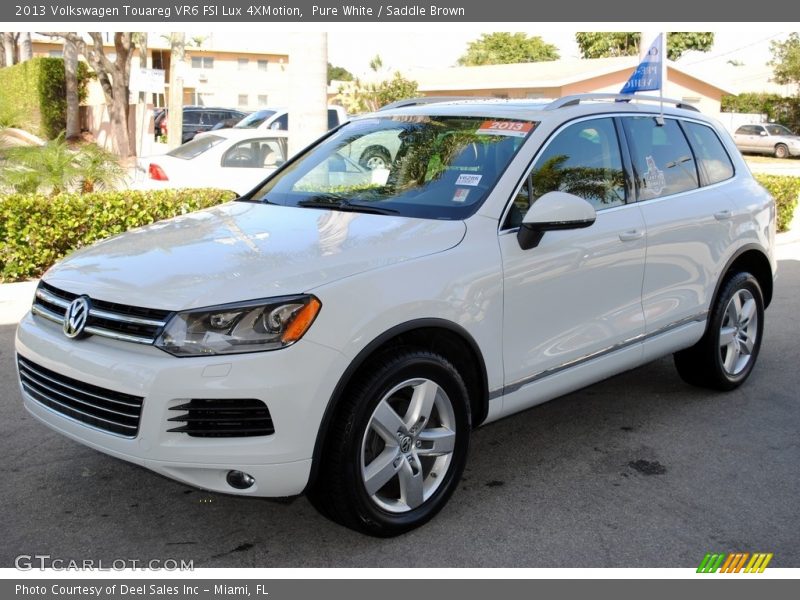 Pure White / Saddle Brown 2013 Volkswagen Touareg VR6 FSI Lux 4XMotion