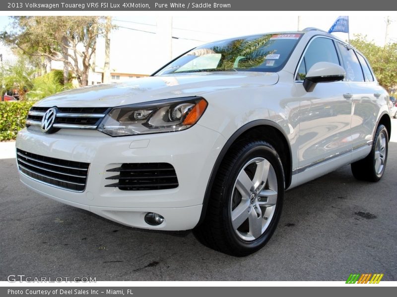 Pure White / Saddle Brown 2013 Volkswagen Touareg VR6 FSI Lux 4XMotion