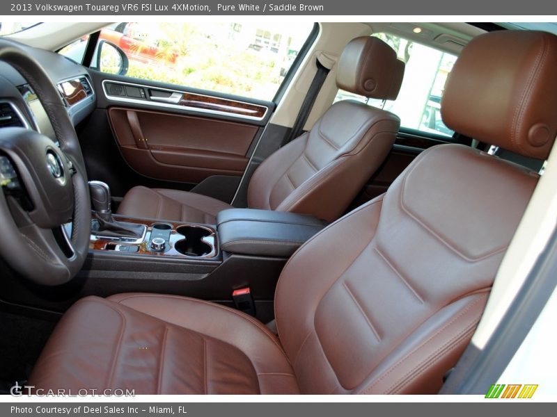 Pure White / Saddle Brown 2013 Volkswagen Touareg VR6 FSI Lux 4XMotion