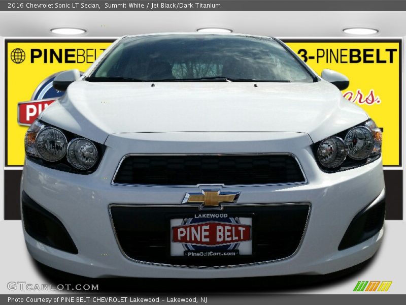 Summit White / Jet Black/Dark Titanium 2016 Chevrolet Sonic LT Sedan