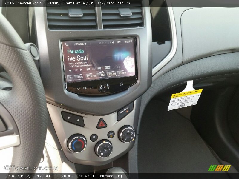 Summit White / Jet Black/Dark Titanium 2016 Chevrolet Sonic LT Sedan