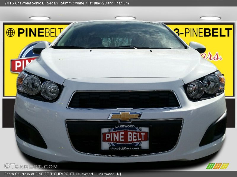 Summit White / Jet Black/Dark Titanium 2016 Chevrolet Sonic LT Sedan
