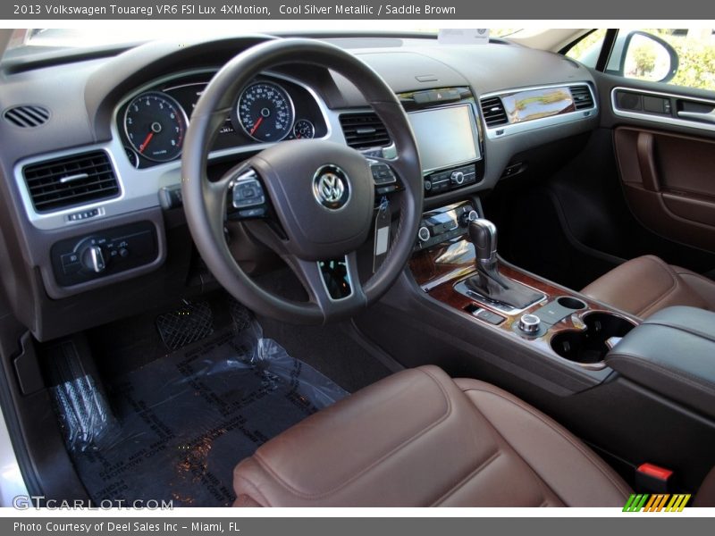 Cool Silver Metallic / Saddle Brown 2013 Volkswagen Touareg VR6 FSI Lux 4XMotion
