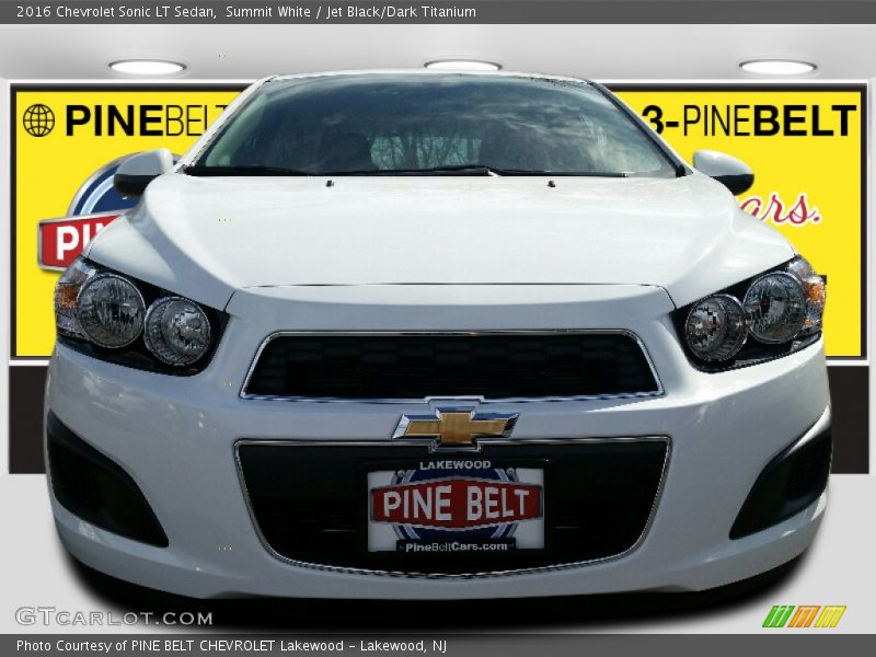 Summit White / Jet Black/Dark Titanium 2016 Chevrolet Sonic LT Sedan