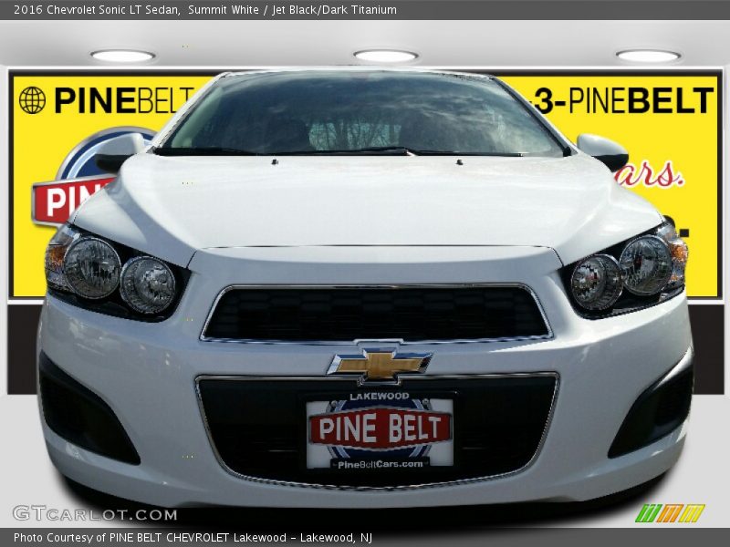 Summit White / Jet Black/Dark Titanium 2016 Chevrolet Sonic LT Sedan