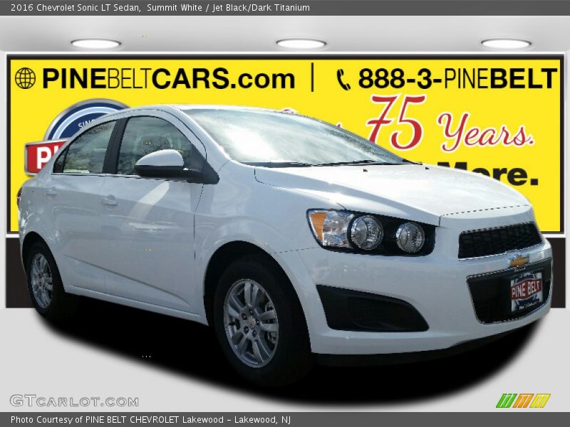 Summit White / Jet Black/Dark Titanium 2016 Chevrolet Sonic LT Sedan