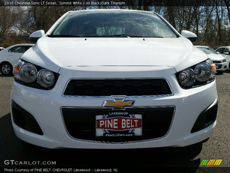 Summit White / Jet Black/Dark Titanium 2016 Chevrolet Sonic LT Sedan