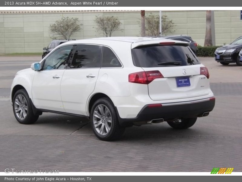 Aspen White Pearl / Umber 2013 Acura MDX SH-AWD Advance