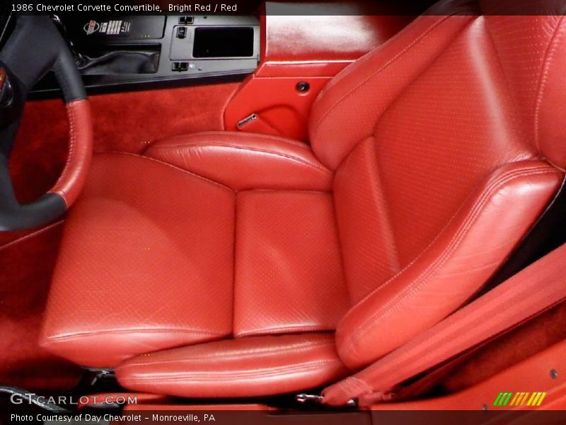 Front Seat of 1986 Corvette Convertible