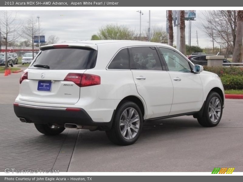 Aspen White Pearl / Umber 2013 Acura MDX SH-AWD Advance