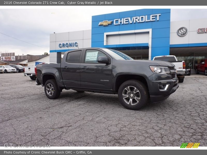 Cyber Gray Metallic / Jet Black 2016 Chevrolet Colorado Z71 Crew Cab