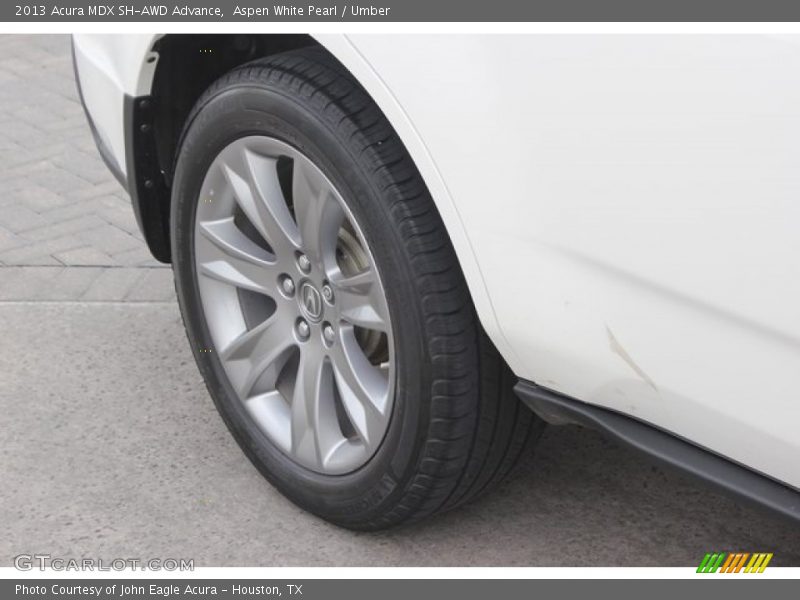 Aspen White Pearl / Umber 2013 Acura MDX SH-AWD Advance