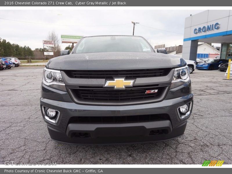 Cyber Gray Metallic / Jet Black 2016 Chevrolet Colorado Z71 Crew Cab