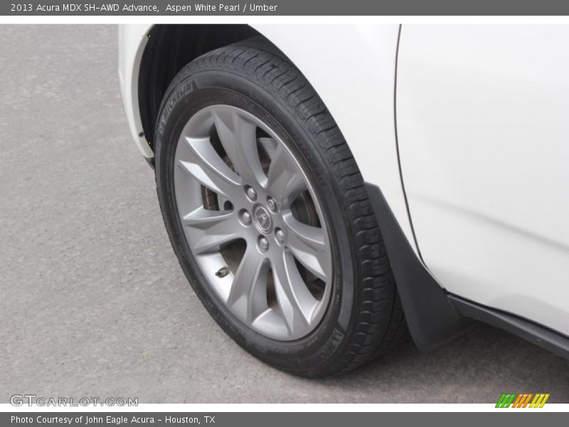 Aspen White Pearl / Umber 2013 Acura MDX SH-AWD Advance