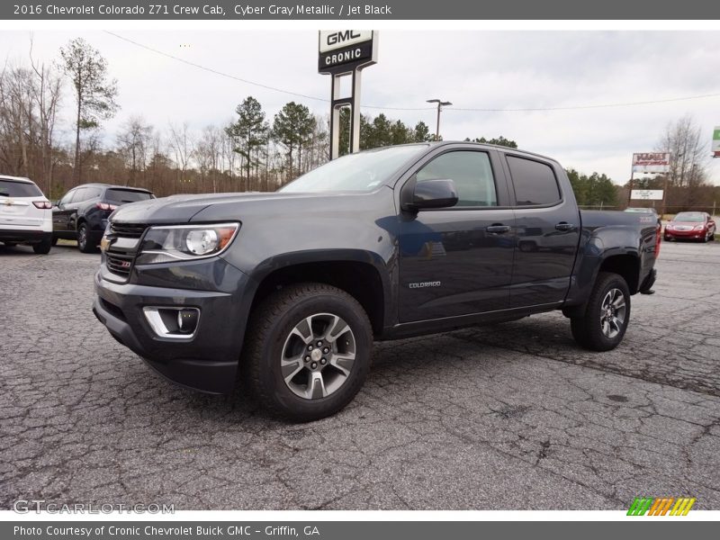 Cyber Gray Metallic / Jet Black 2016 Chevrolet Colorado Z71 Crew Cab