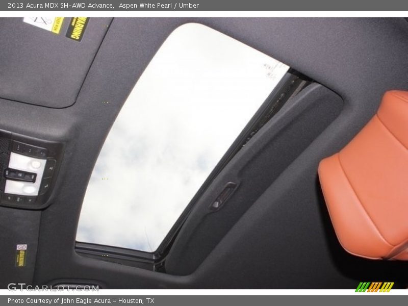 Aspen White Pearl / Umber 2013 Acura MDX SH-AWD Advance