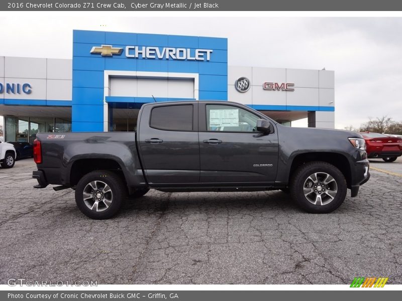 Cyber Gray Metallic / Jet Black 2016 Chevrolet Colorado Z71 Crew Cab
