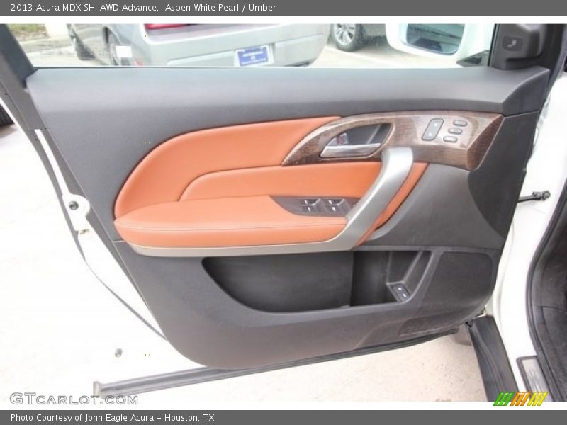 Aspen White Pearl / Umber 2013 Acura MDX SH-AWD Advance