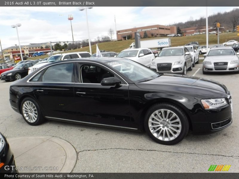 Brilliant Black / Black 2016 Audi A8 L 3.0T quattro