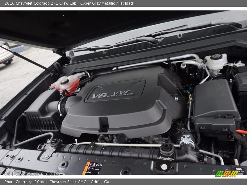 Cyber Gray Metallic / Jet Black 2016 Chevrolet Colorado Z71 Crew Cab