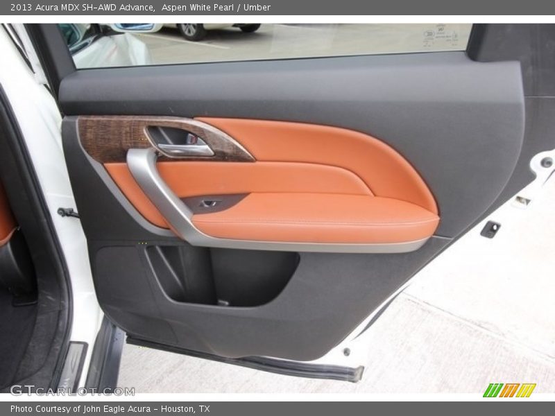 Aspen White Pearl / Umber 2013 Acura MDX SH-AWD Advance