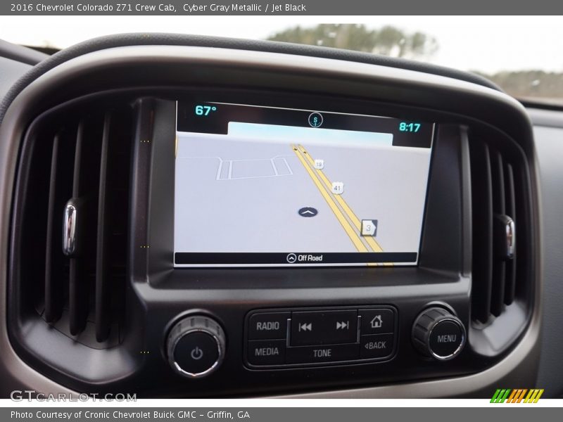 Cyber Gray Metallic / Jet Black 2016 Chevrolet Colorado Z71 Crew Cab