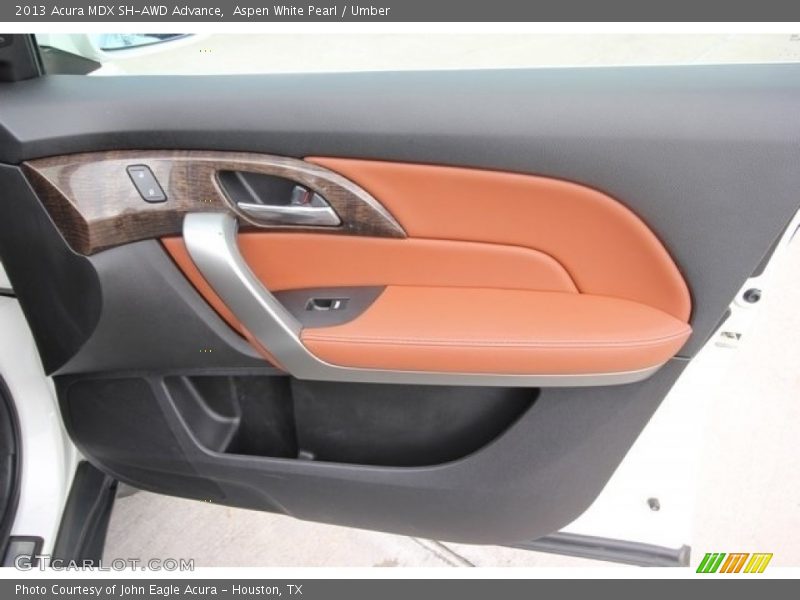 Aspen White Pearl / Umber 2013 Acura MDX SH-AWD Advance