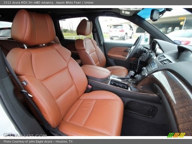 Aspen White Pearl / Umber 2013 Acura MDX SH-AWD Advance