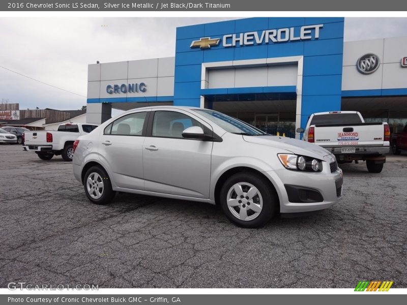 Silver Ice Metallic / Jet Black/Dark Titanium 2016 Chevrolet Sonic LS Sedan