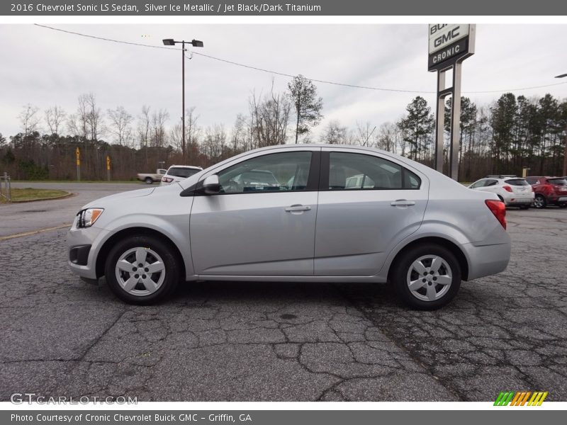 Silver Ice Metallic / Jet Black/Dark Titanium 2016 Chevrolet Sonic LS Sedan