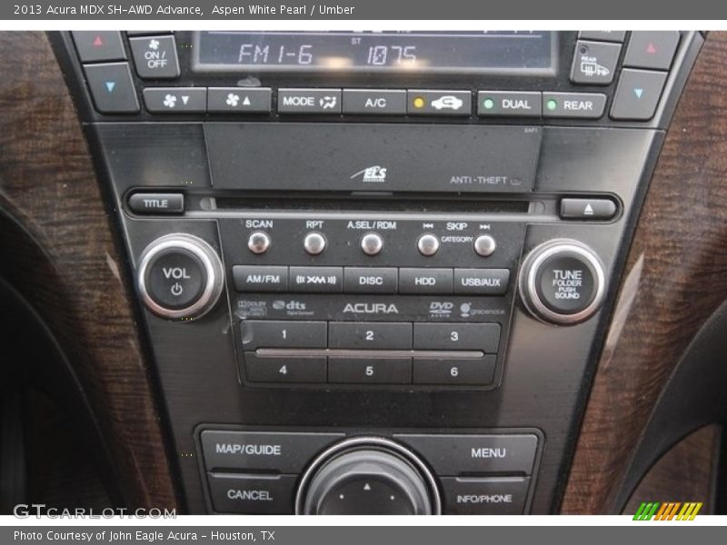 Aspen White Pearl / Umber 2013 Acura MDX SH-AWD Advance