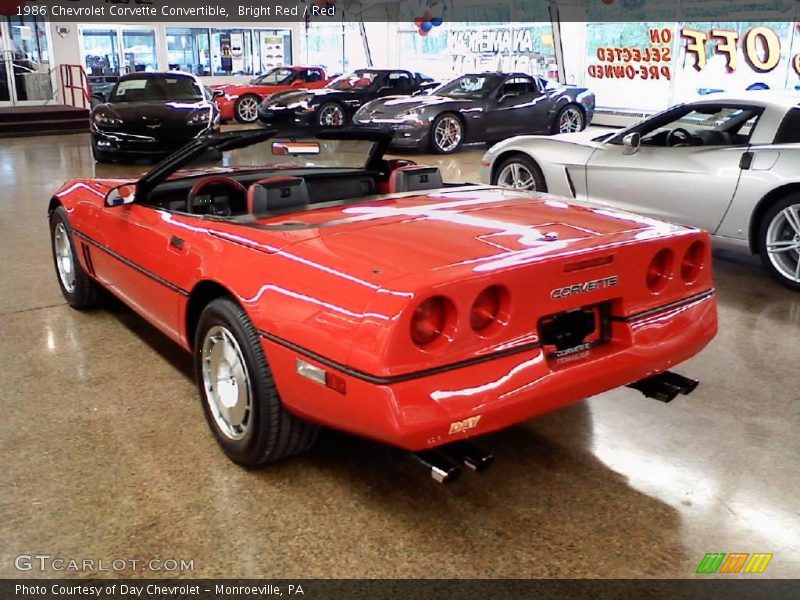 Bright Red / Red 1986 Chevrolet Corvette Convertible