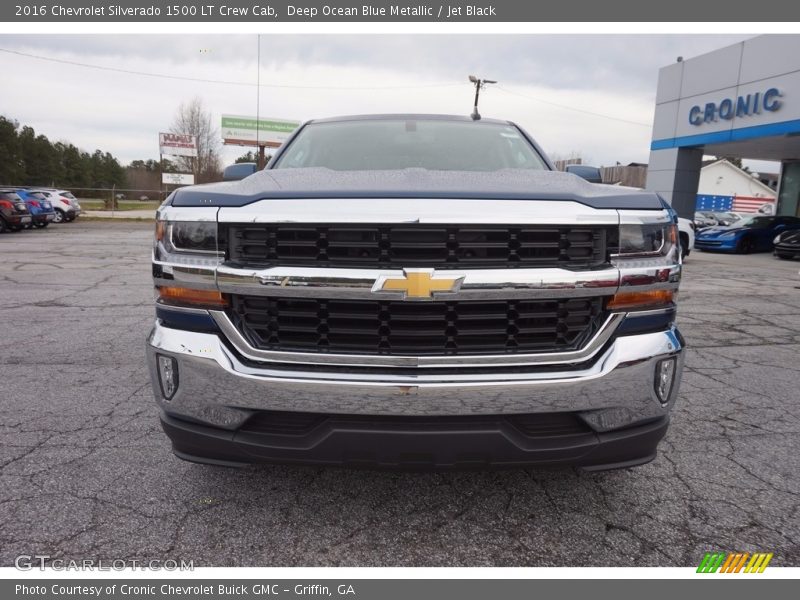 Deep Ocean Blue Metallic / Jet Black 2016 Chevrolet Silverado 1500 LT Crew Cab