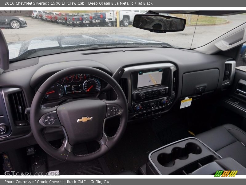 Deep Ocean Blue Metallic / Jet Black 2016 Chevrolet Silverado 1500 LT Crew Cab