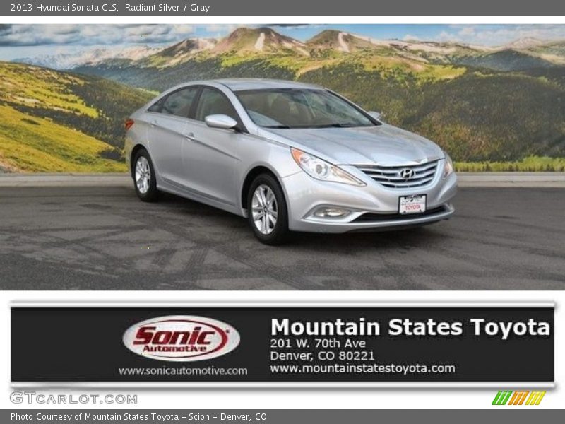 Radiant Silver / Gray 2013 Hyundai Sonata GLS