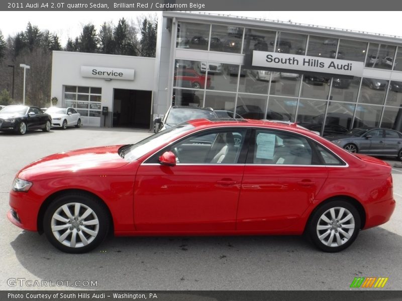 Brilliant Red / Cardamom Beige 2011 Audi A4 2.0T quattro Sedan