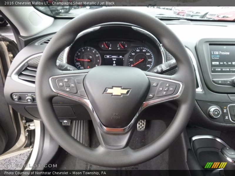 Champagne Silver Metallic / Jet Black 2016 Chevrolet Malibu LT