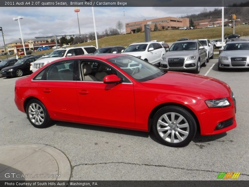 Brilliant Red / Cardamom Beige 2011 Audi A4 2.0T quattro Sedan