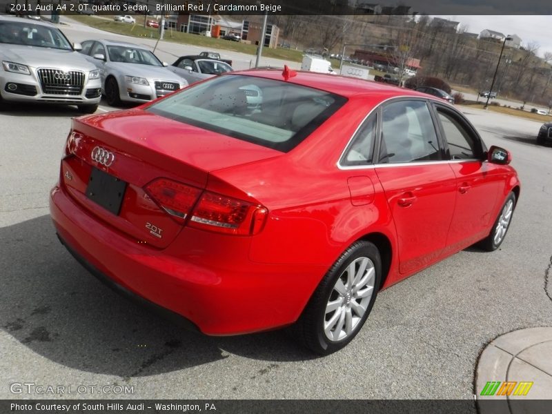 Brilliant Red / Cardamom Beige 2011 Audi A4 2.0T quattro Sedan