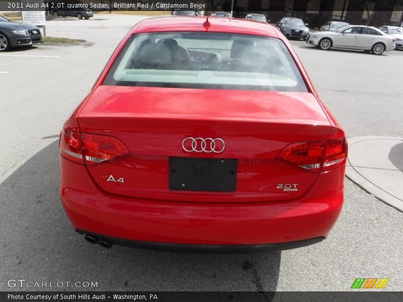 Brilliant Red / Cardamom Beige 2011 Audi A4 2.0T quattro Sedan