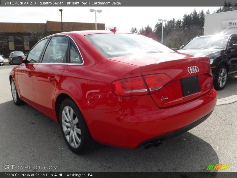 Brilliant Red / Cardamom Beige 2011 Audi A4 2.0T quattro Sedan