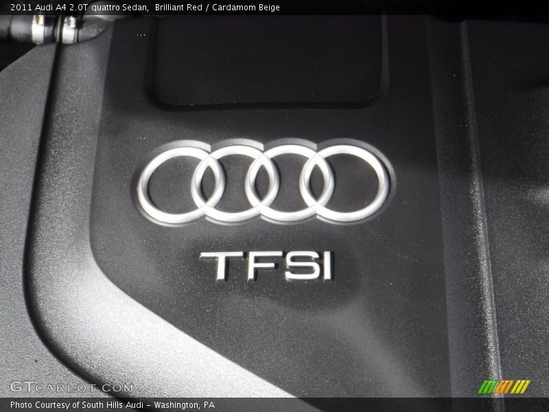 Brilliant Red / Cardamom Beige 2011 Audi A4 2.0T quattro Sedan
