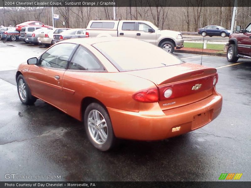 Sunburst Orange / Graphite 2004 Chevrolet Cavalier Coupe