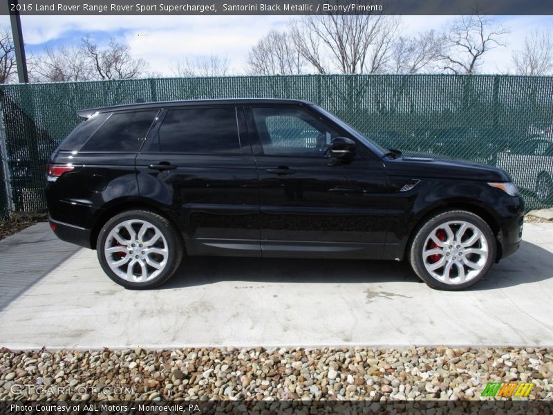 Santorini Black Metallic / Ebony/Pimento 2016 Land Rover Range Rover Sport Supercharged