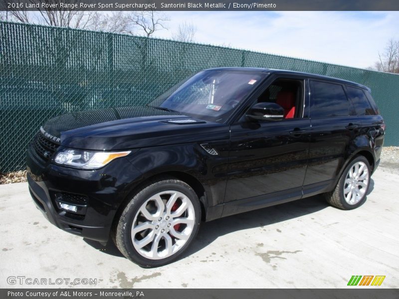 Santorini Black Metallic / Ebony/Pimento 2016 Land Rover Range Rover Sport Supercharged