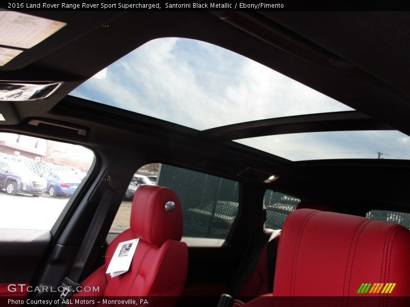 Santorini Black Metallic / Ebony/Pimento 2016 Land Rover Range Rover Sport Supercharged
