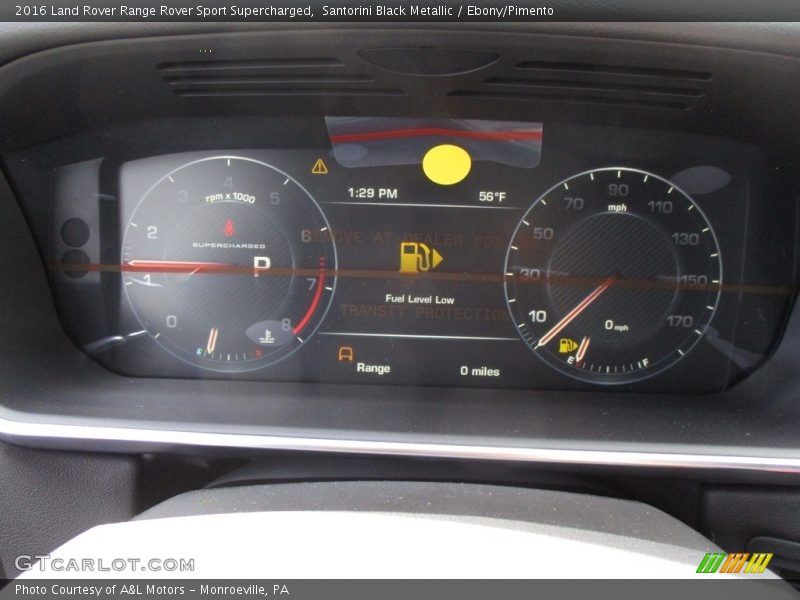 Santorini Black Metallic / Ebony/Pimento 2016 Land Rover Range Rover Sport Supercharged
