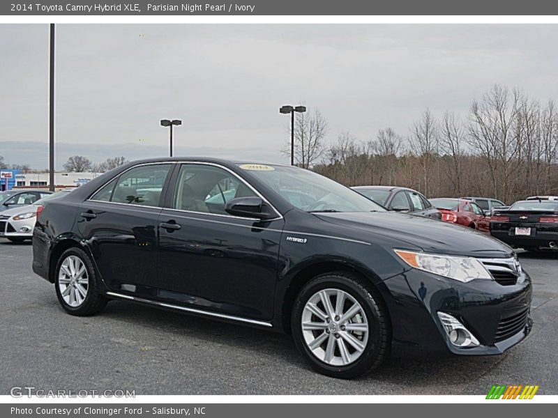Parisian Night Pearl / Ivory 2014 Toyota Camry Hybrid XLE