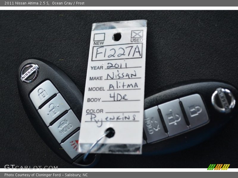 Ocean Gray / Frost 2011 Nissan Altima 2.5 S